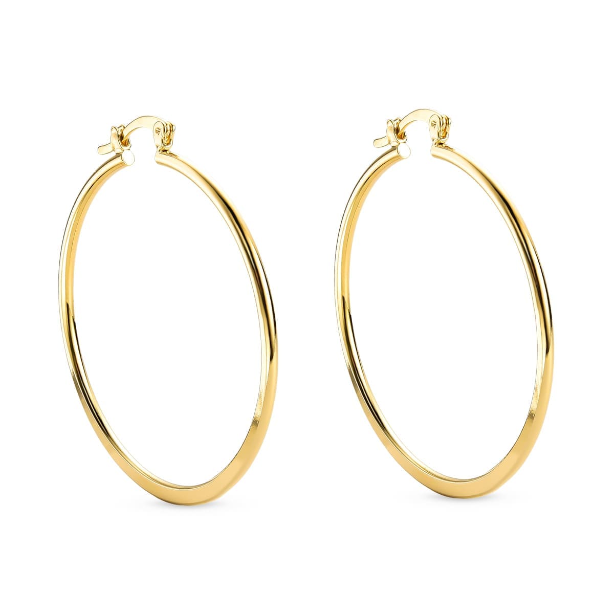 Brinco Argola Clássica Banhado a Ouro 18k - Mafê Acessórios