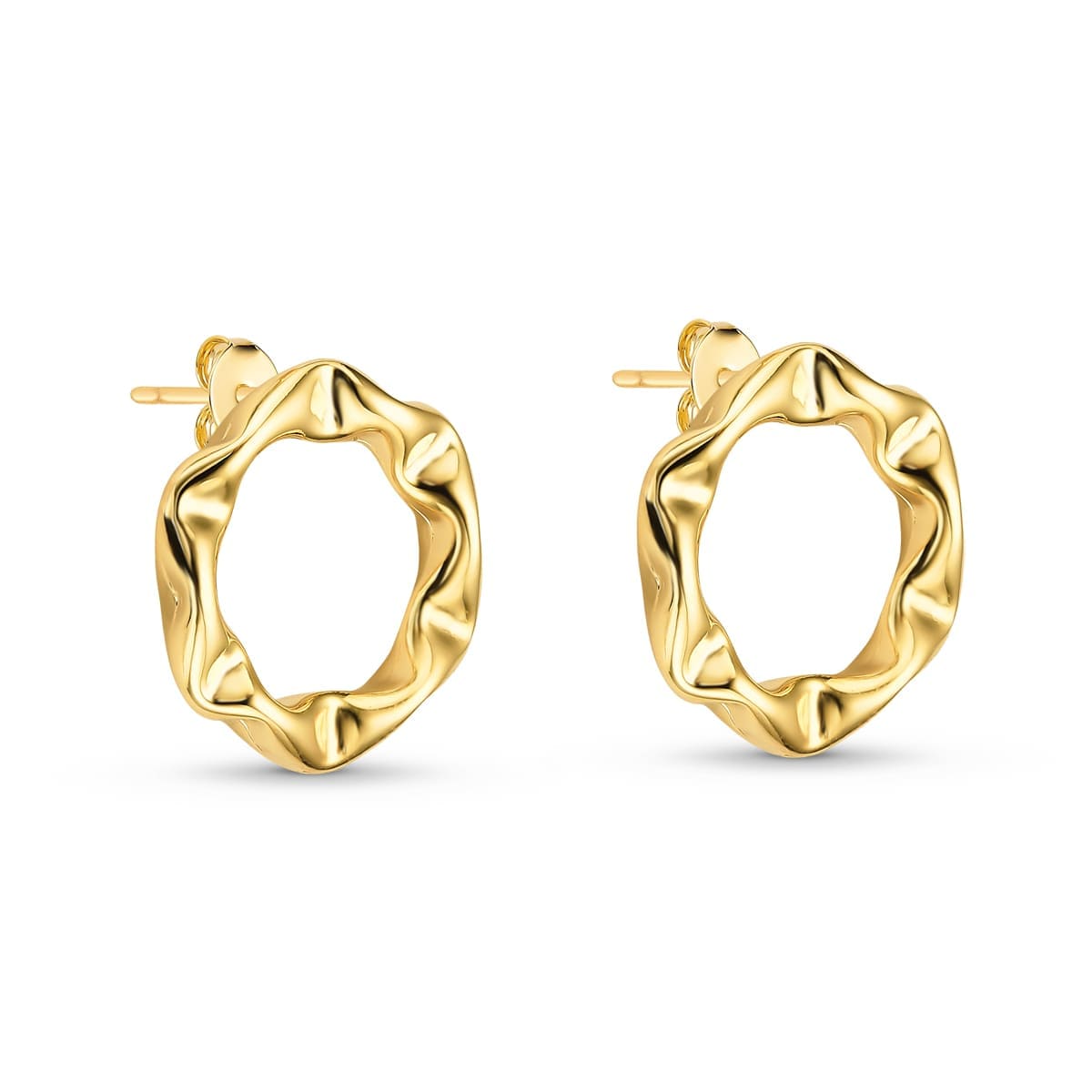 Brinco Torcido Juliette Banhado a Ouro 18k - Mafê Acessórios