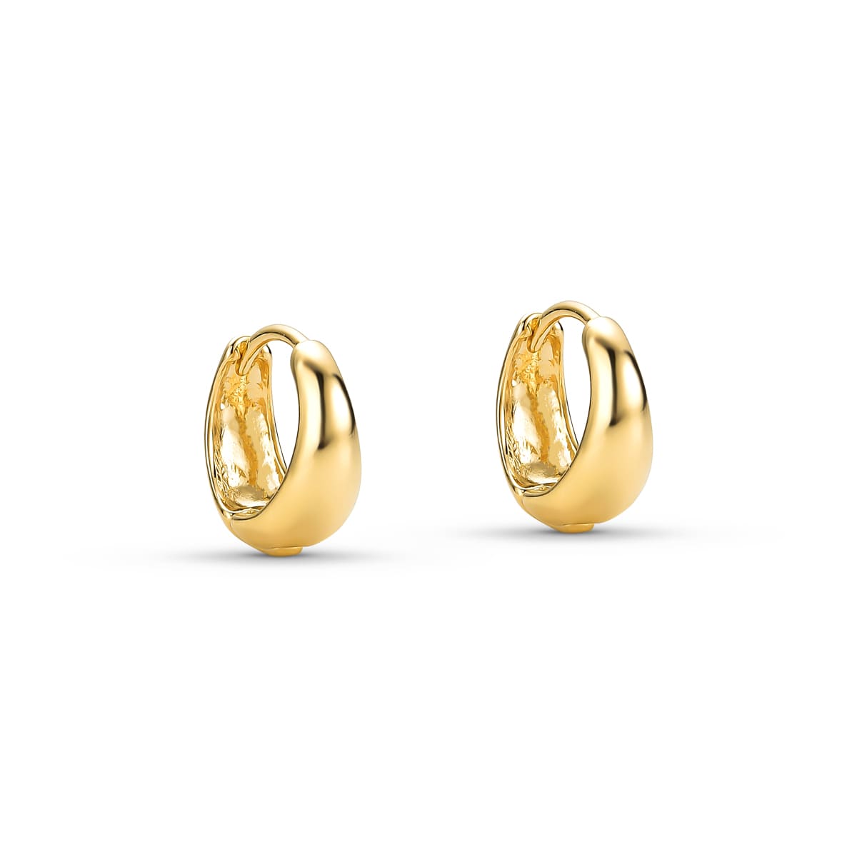 Brinco Trio Argola Articulada Lisa Banhado a Ouro 18K - Mafê Acessórios