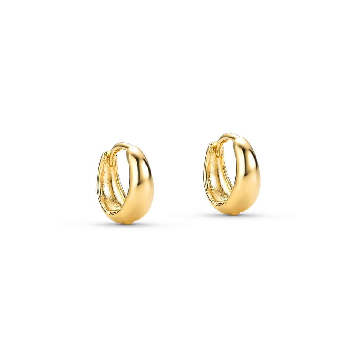 Brinco Trio Argola Articulada Lisa Banhado a Ouro 18K - Mafê Acessórios