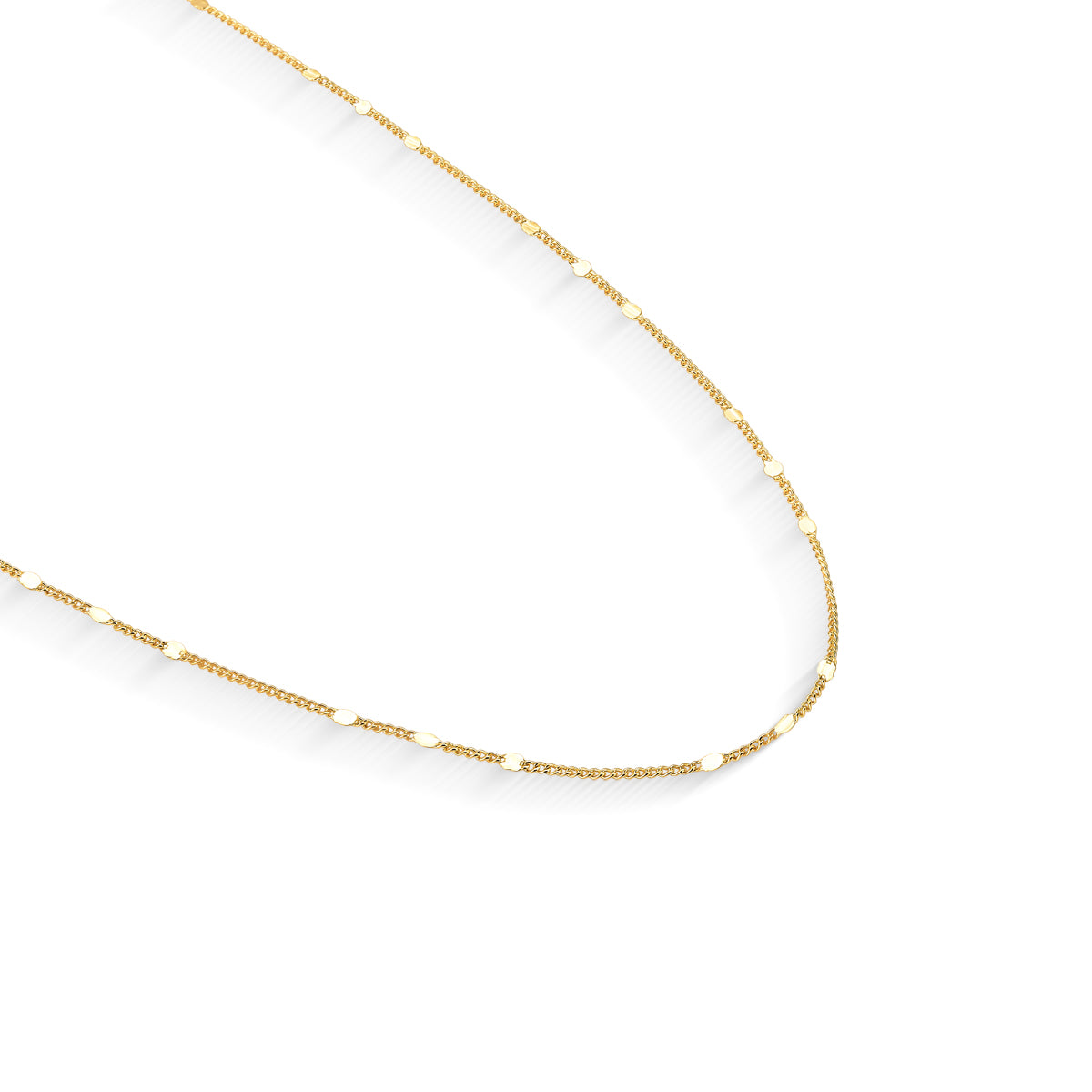 Colar Bolinha Diamantada Banhado a Ouro 18k