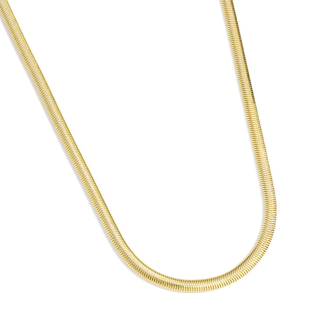Colar Malha Longo Banhado a Ouro 18K
