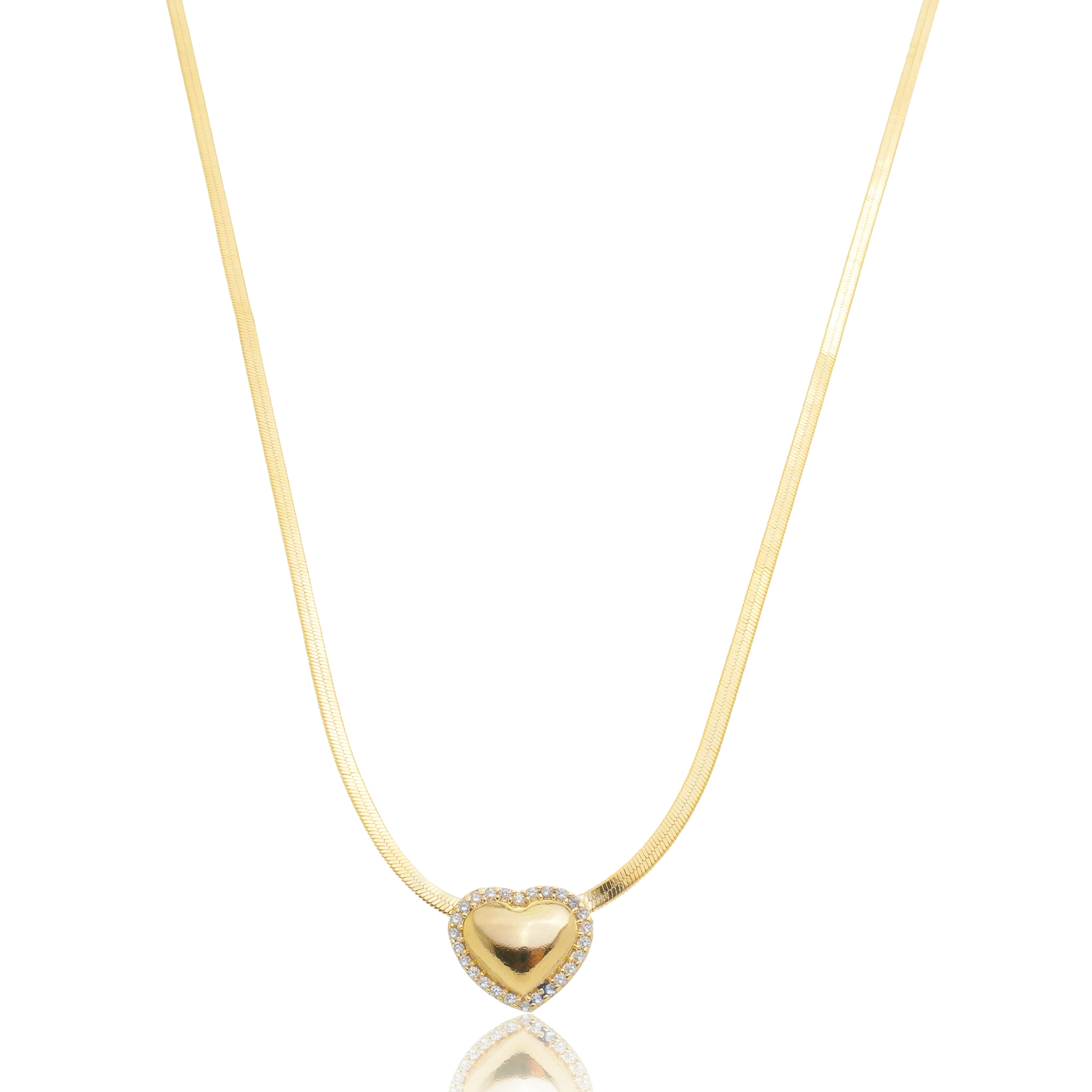 Colar Coração Marine Banhado a Ouro 18K