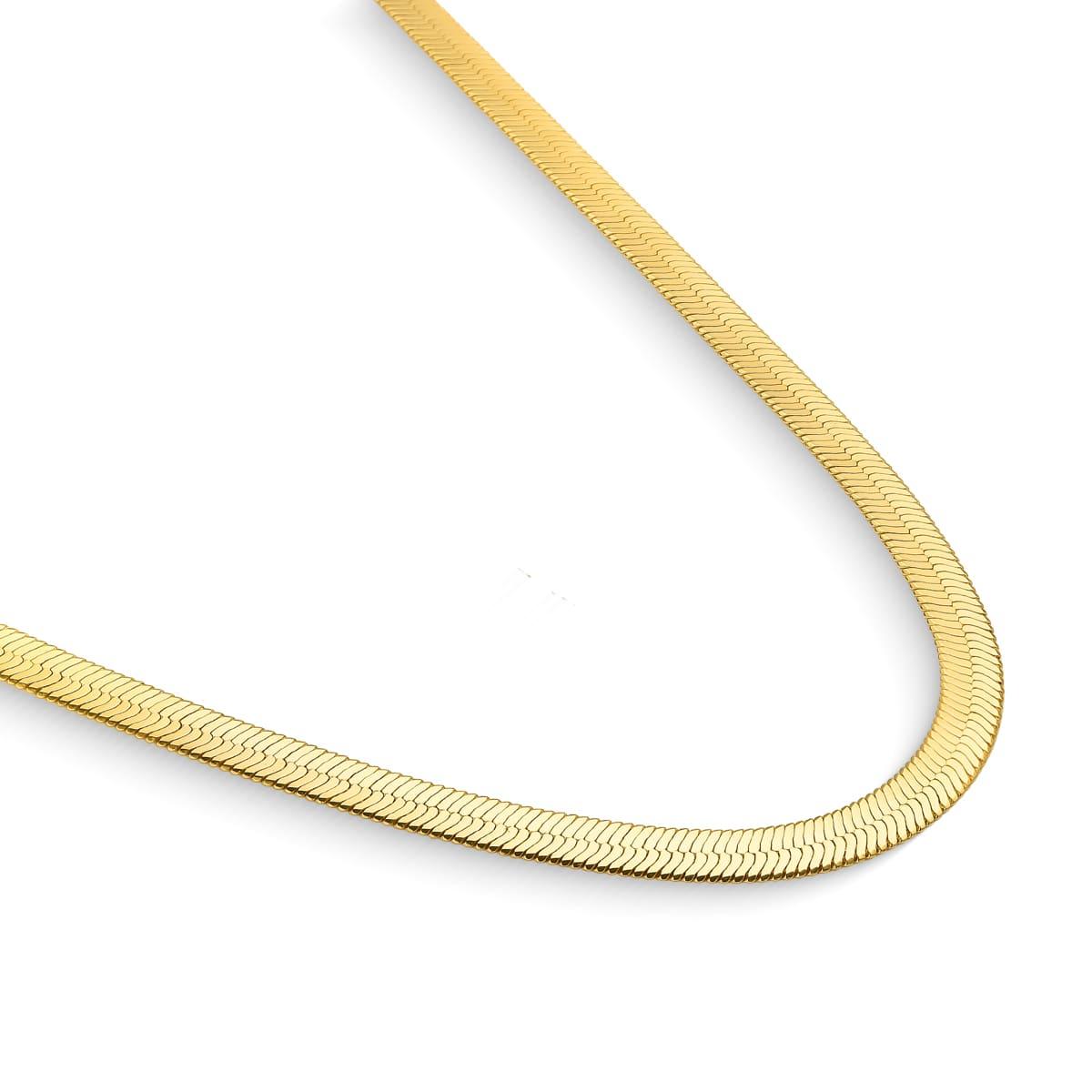 Colar Fita Lisa Banhada a Ouro 18k - Mafê Acessórios