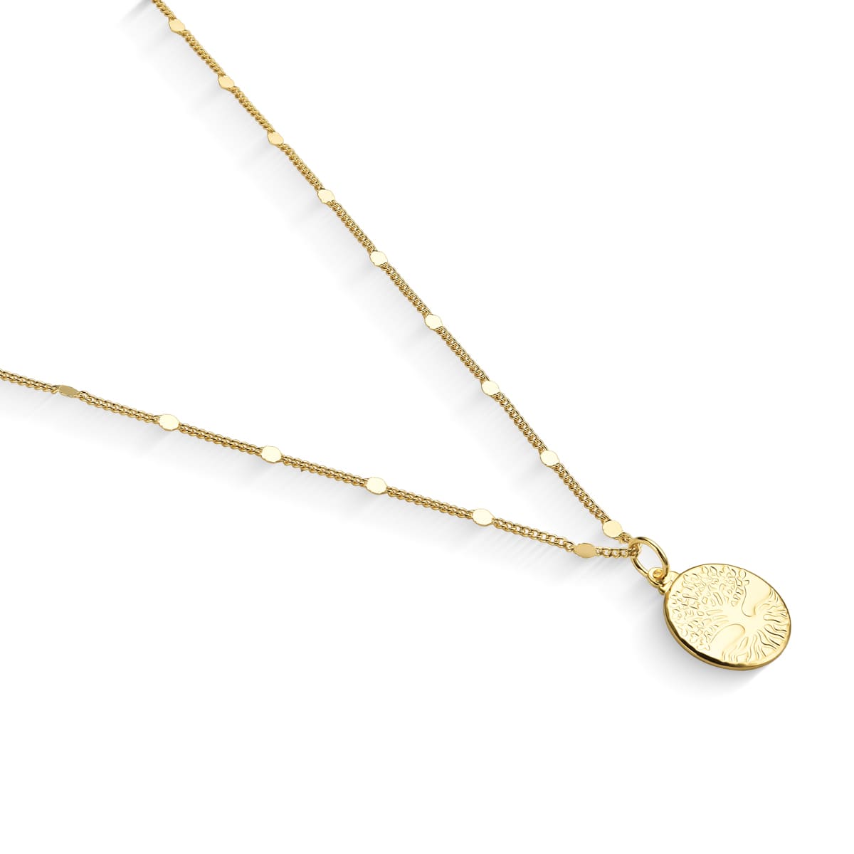 Colar Medalha Árvore da Vida Banhado A Ouro 18k - Mafê Acessórios