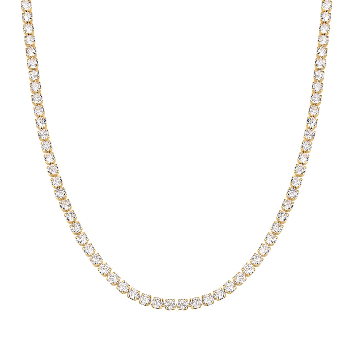 Colar Riviera Cristal Banhada a Ouro 18k - Mafê Acessórios