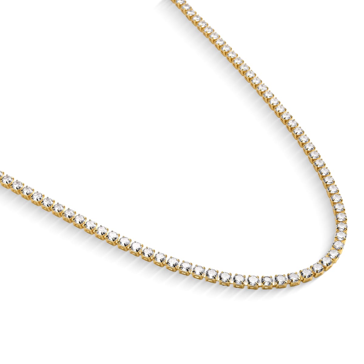 Colar Riviera Cristal Banhada a Ouro 18k - Mafê Acessórios