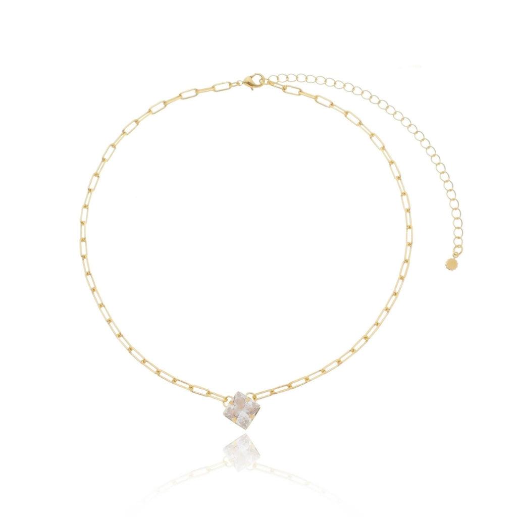 Colar Cartier c/ Zircônia 8mm Banhado a Ouro 18K - Mafê Acessórios