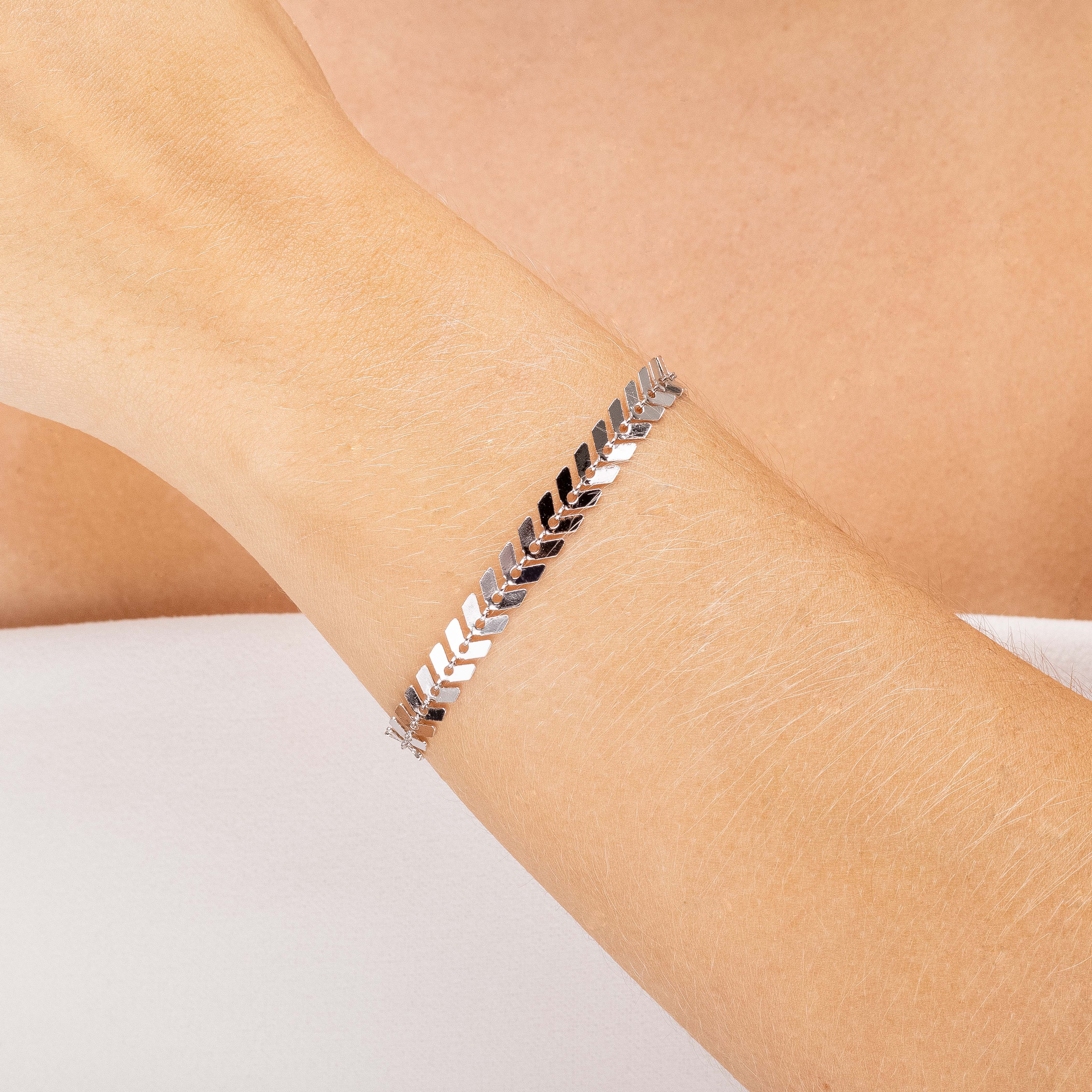 Pulseira Escamas Prata