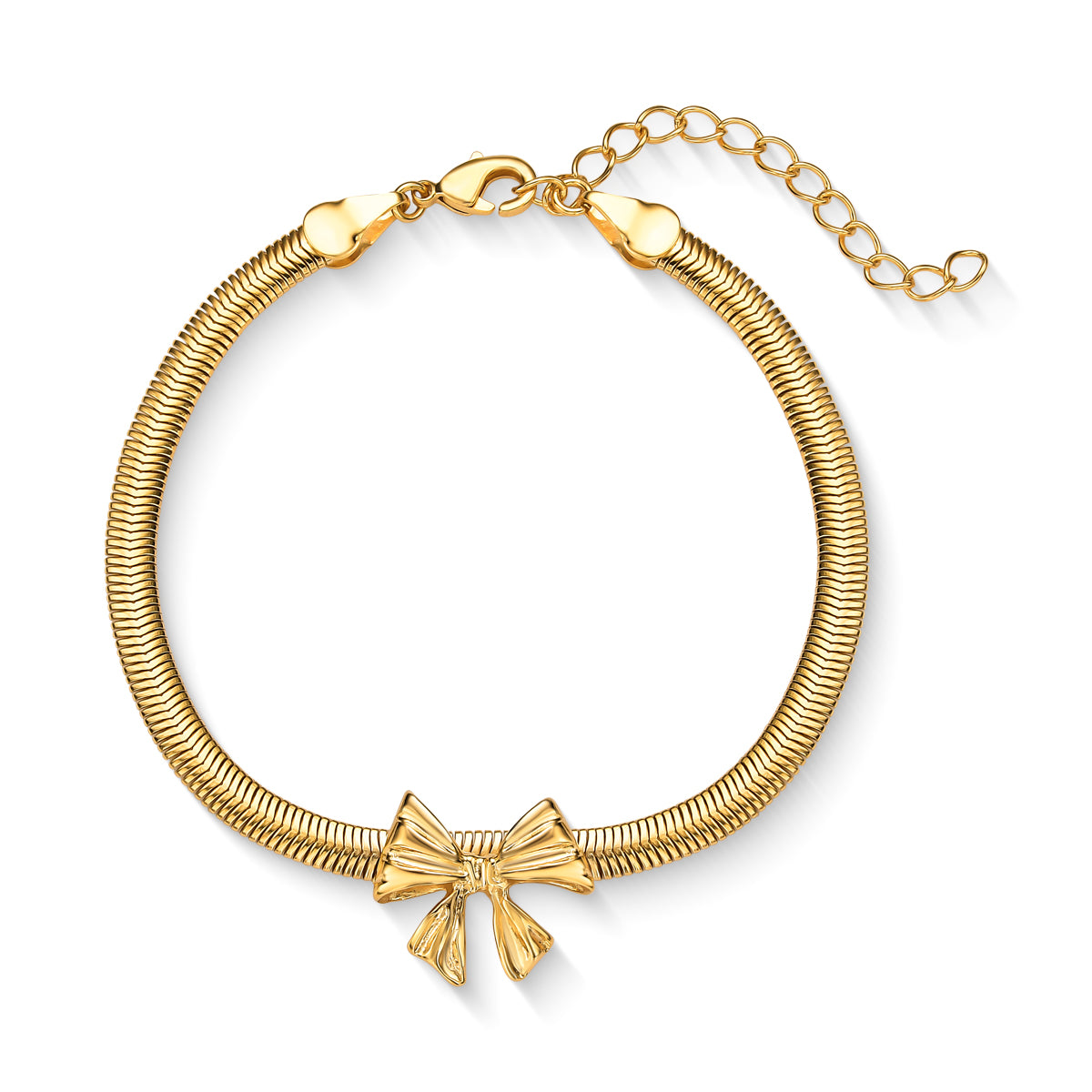Pulseira Laços Banhada A Ouro 18K