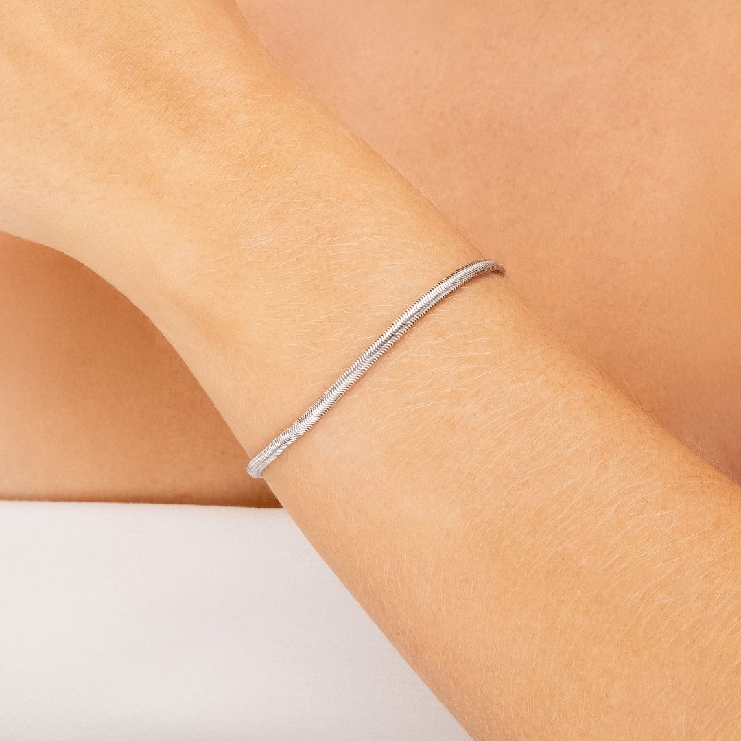 Pulseira Malha Fina Prata