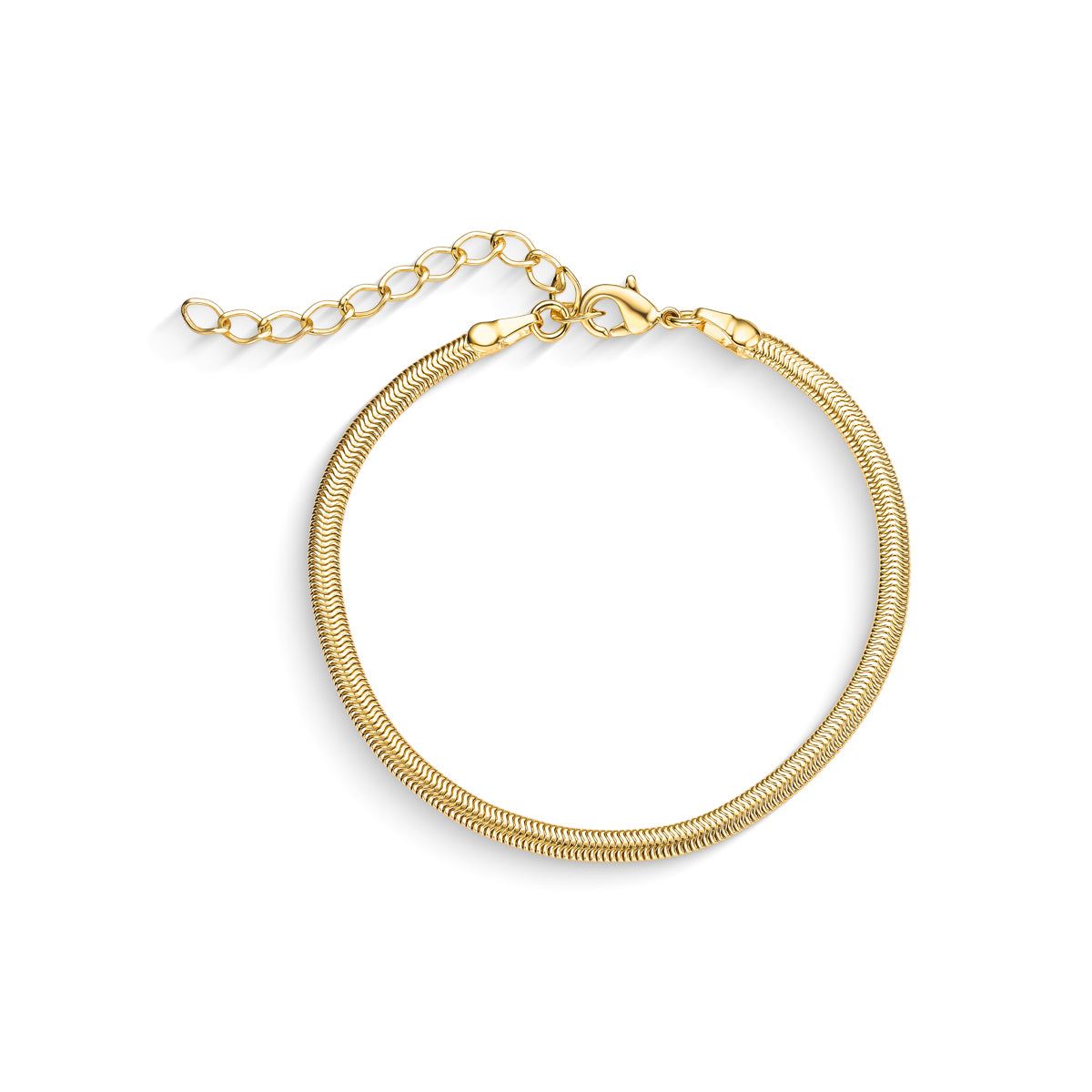Pulseira Malha Fina Banhada a Ouro 18K