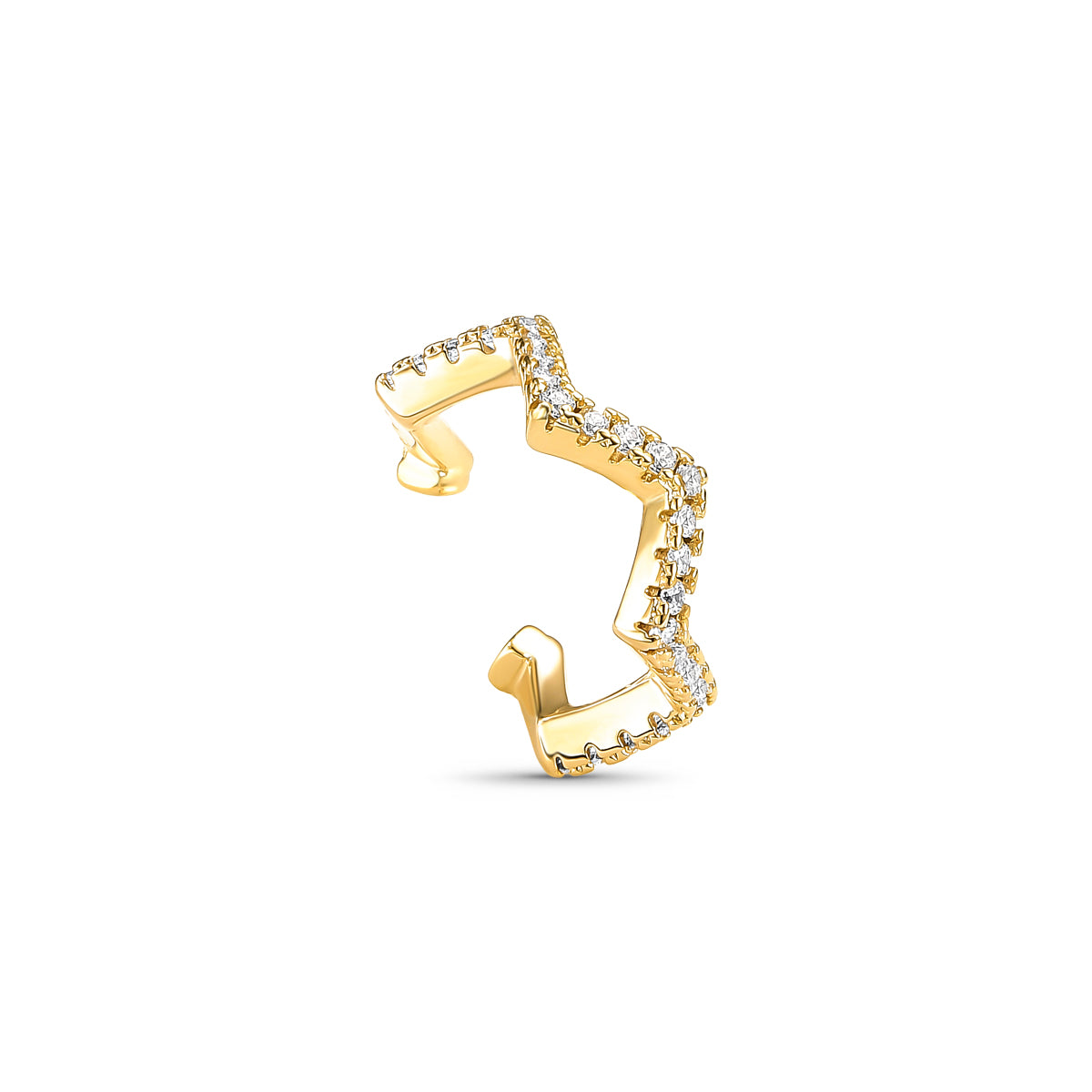 Piercing Com Zircônia Banhado a Ouro 18K