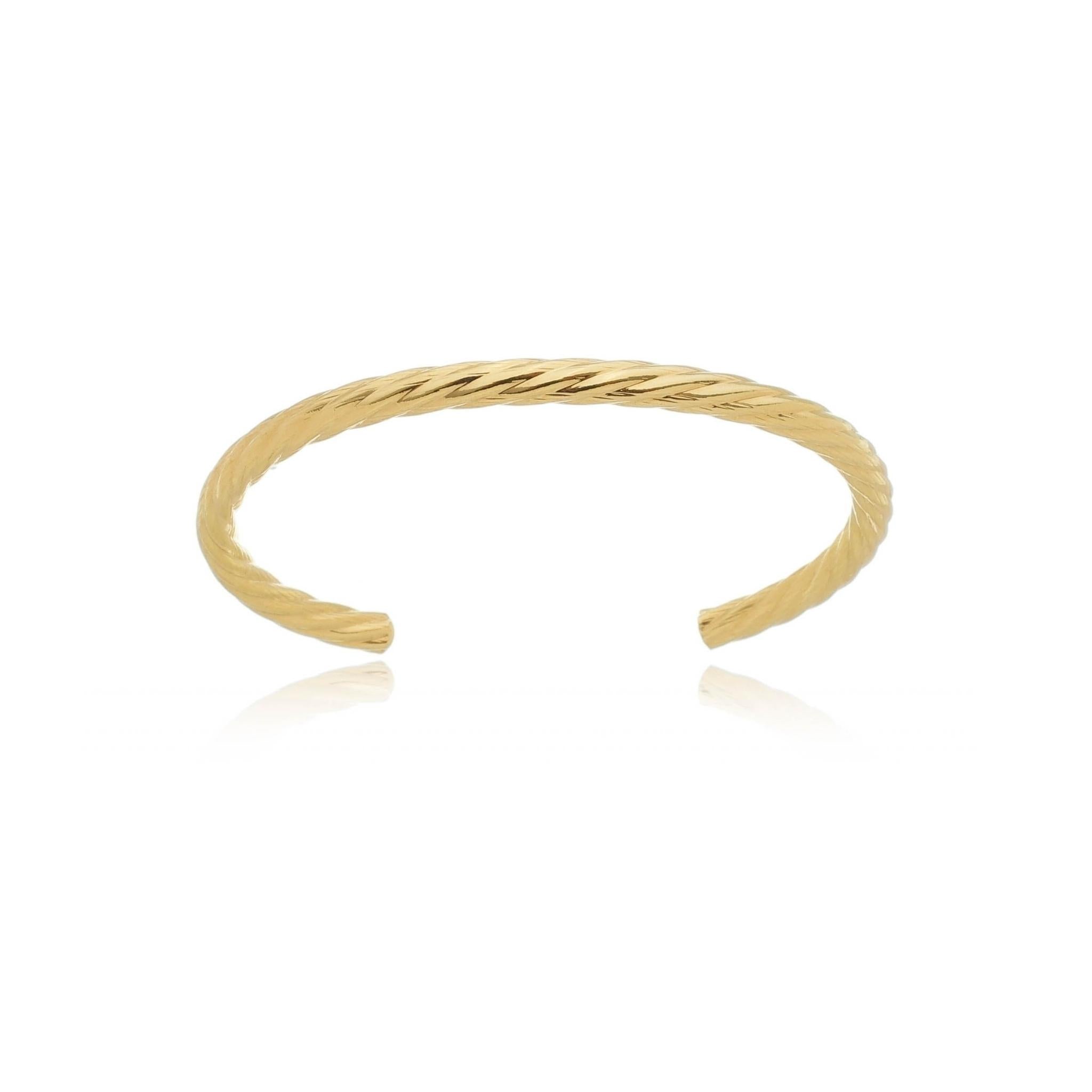 Bracelete Trançado Banhado a Ouro 18k