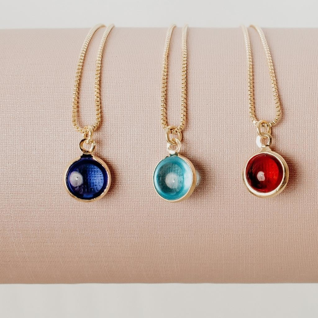 Conjunto Pingente Colorido Banhado A Ouro 18K