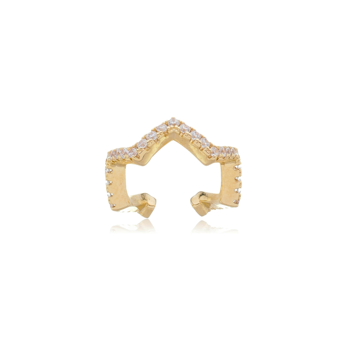 Piercing Com Zircônia Banhado a Ouro 18K