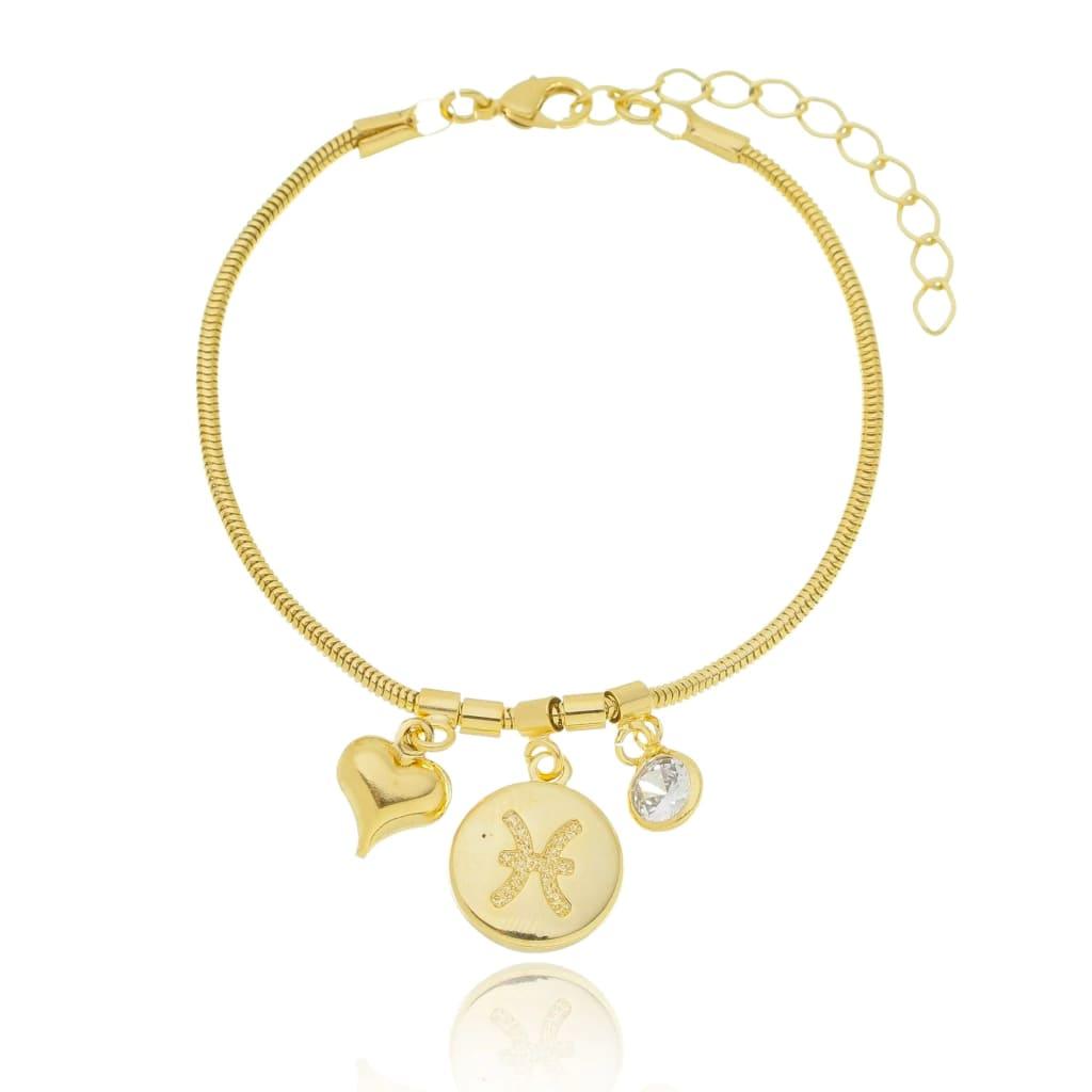 Pulseira Signos Banhado A Ouro 18K