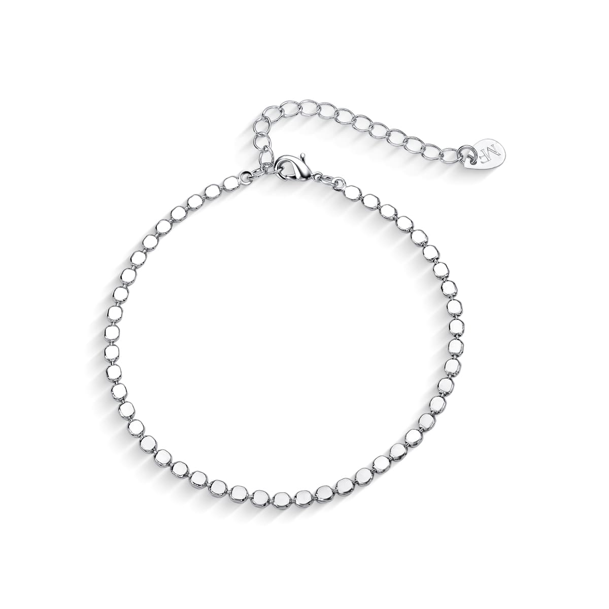 Pulseira Bolinha Amassada Prata