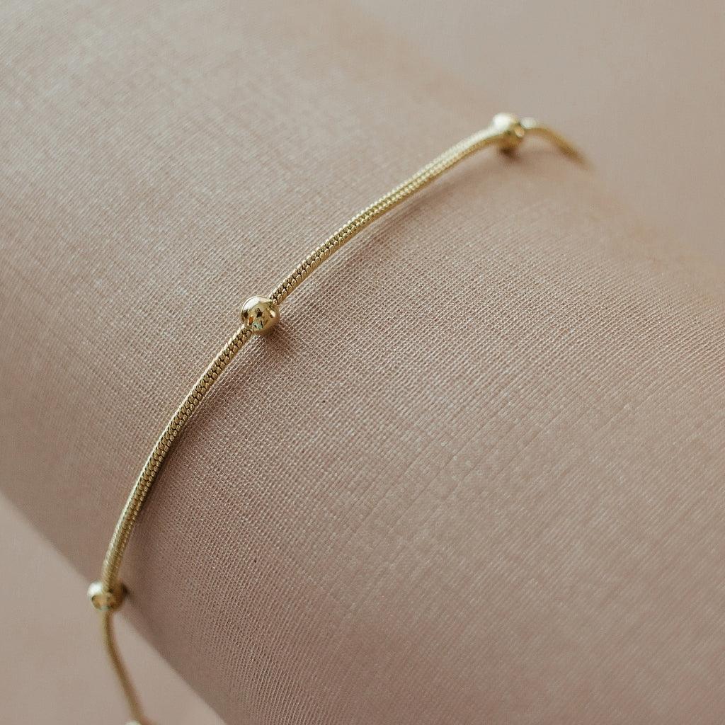Pulseira Bolinhas Banhada A Ouro 18k