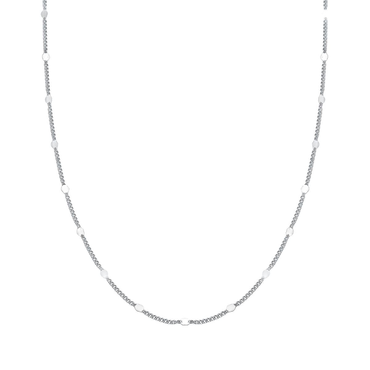 Colar Bolinha Diamantada Prata