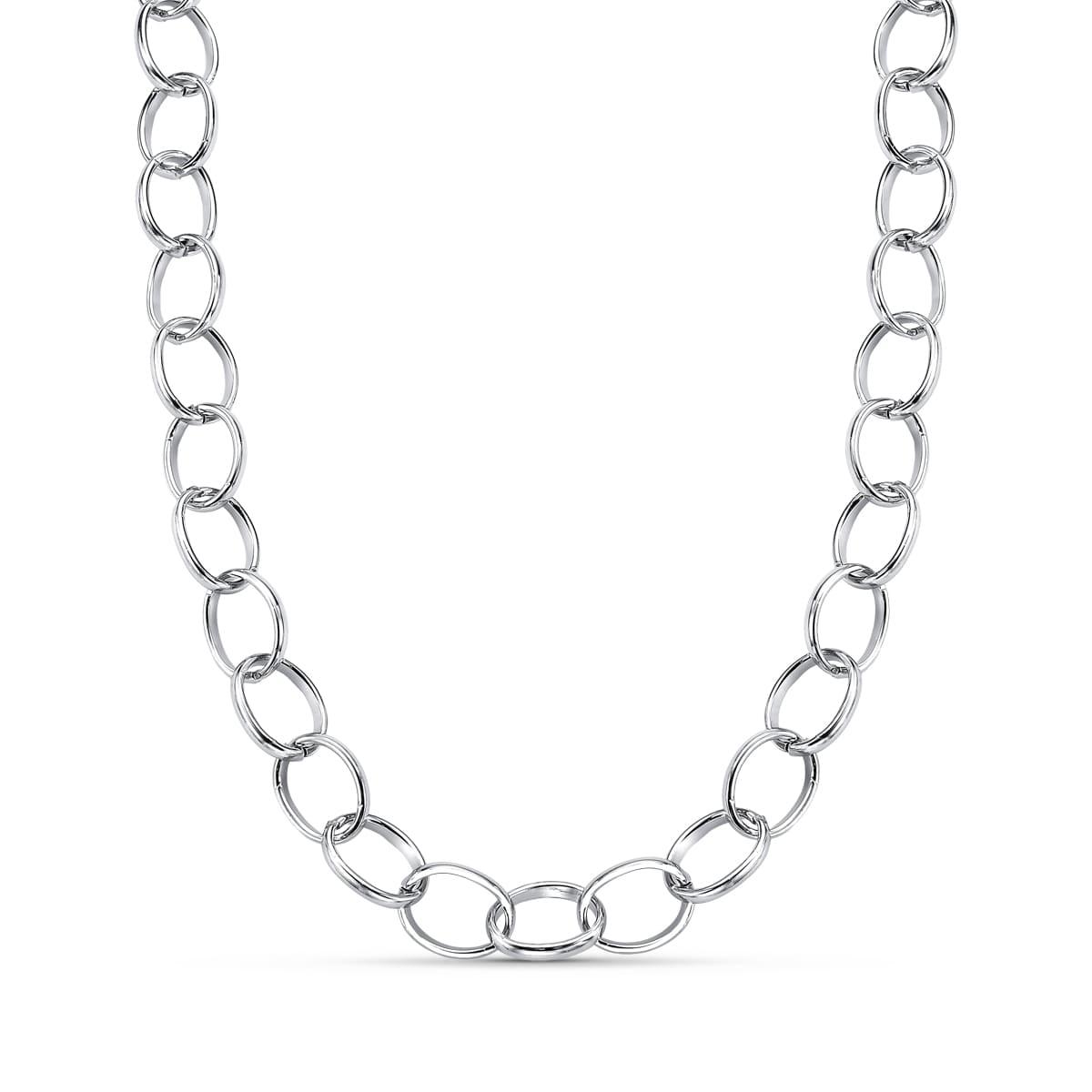 Colar Elos Oval Prata