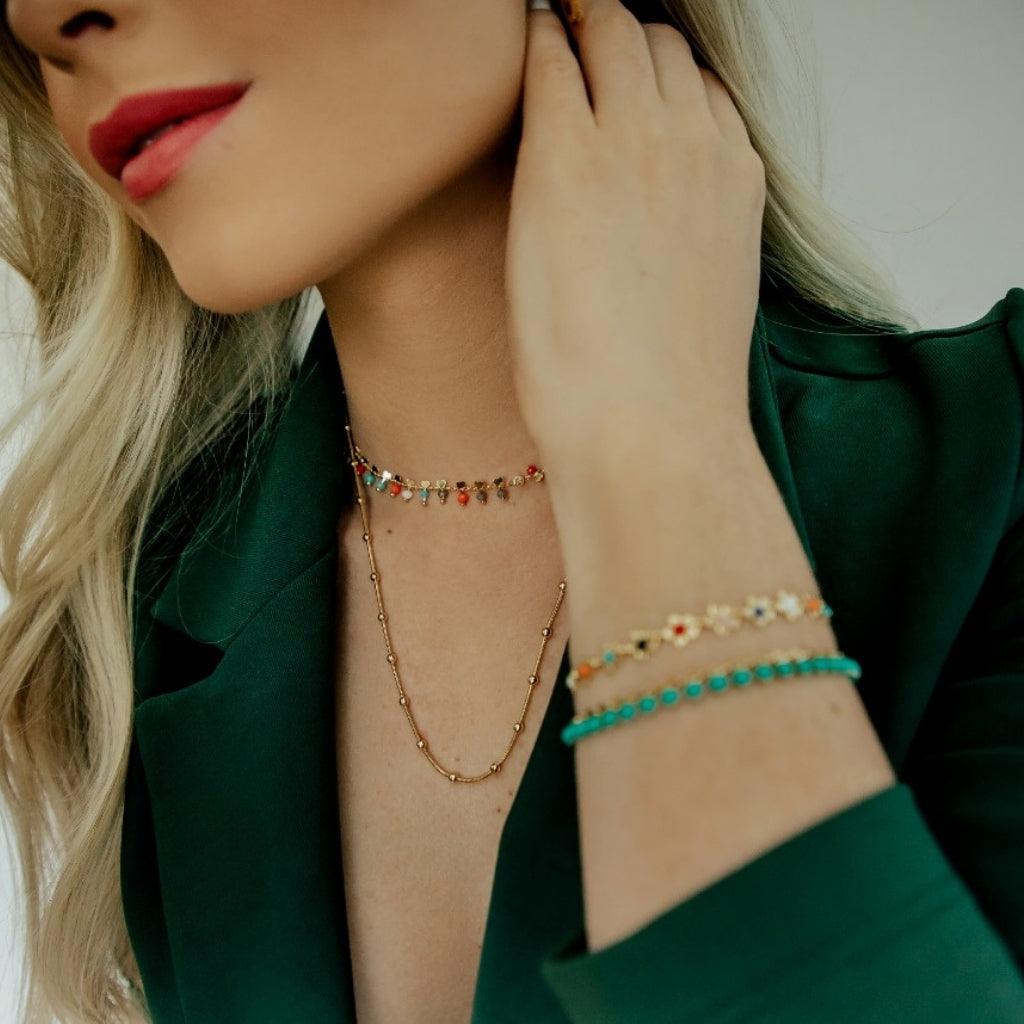 Colar Bolinhas Banhado a Ouro 18K - Mafê Acessórios