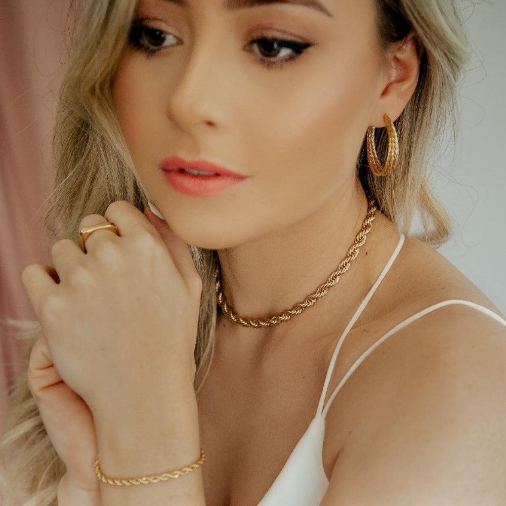 Pulseira Cordão Baiano Banhada A Ouro 18K - Mafê Acessórios