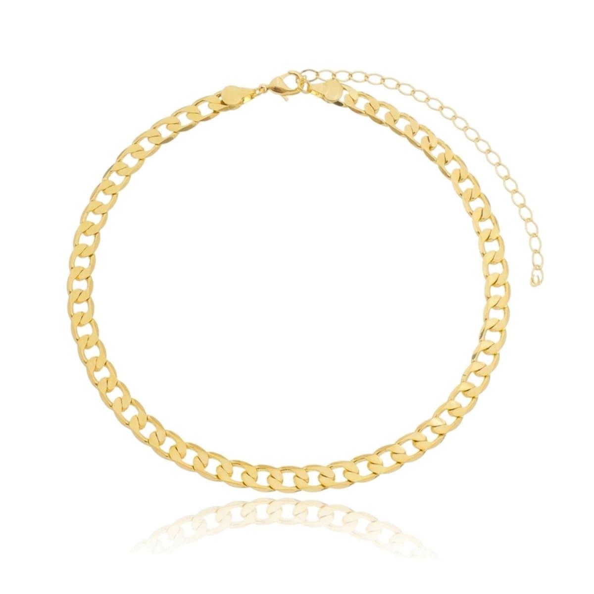 Choker Grumet Importada Banhada a Ouro 18k - Mafê Acessórios