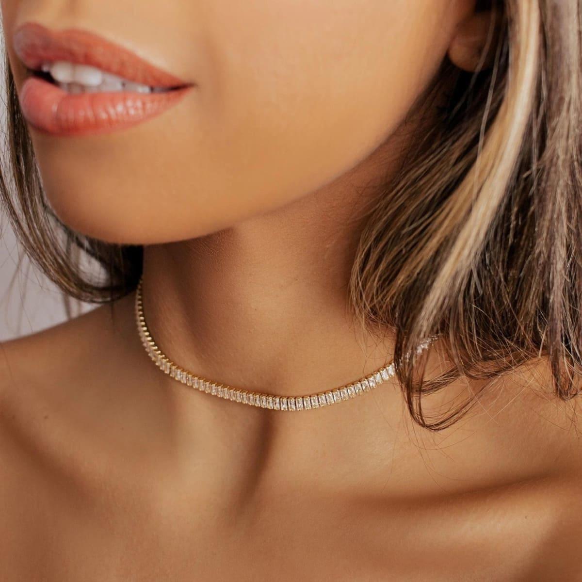Choker Riviera Fita Banhada a Ouro 18k - Mafê Acessórios
