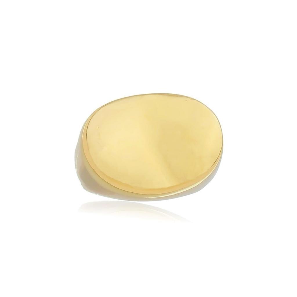 Anel Ajustável Liso Curva Baixa Banhado A Ouro 18k - Mafê Acessórios