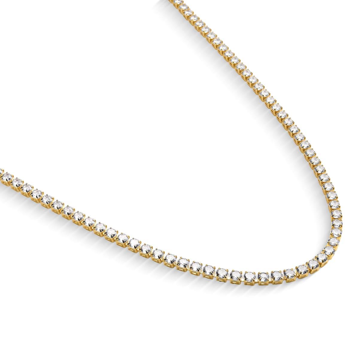 Colar Riviera Cristal Banhada a Ouro 18K