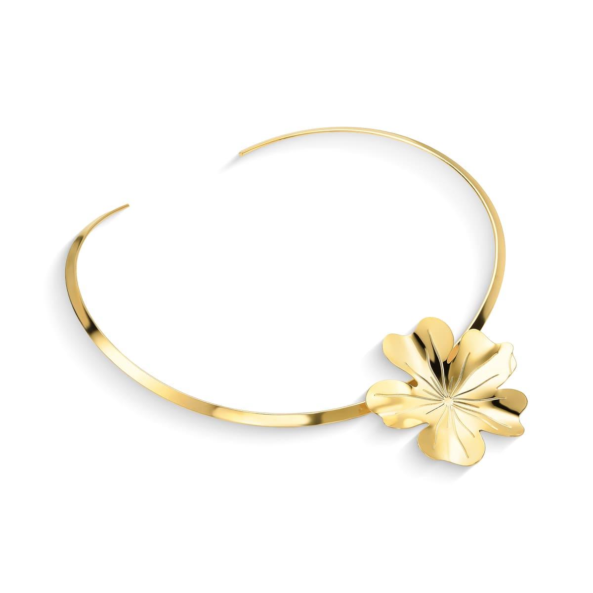 Colar Aro Floralis Banhado A Ouro 18K