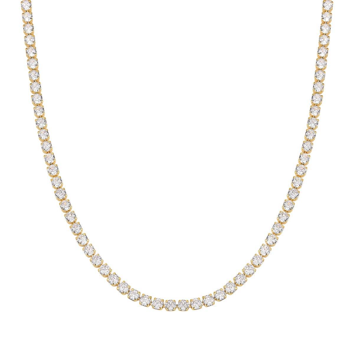 Colar Riviera Cristal Banhada a Ouro 18K