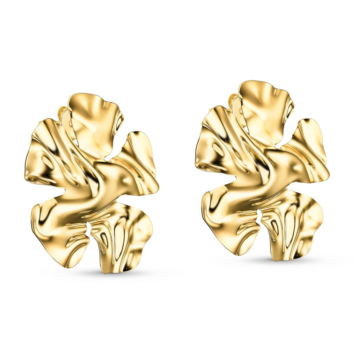 Brinco Florais Banhado A Ouro 18K