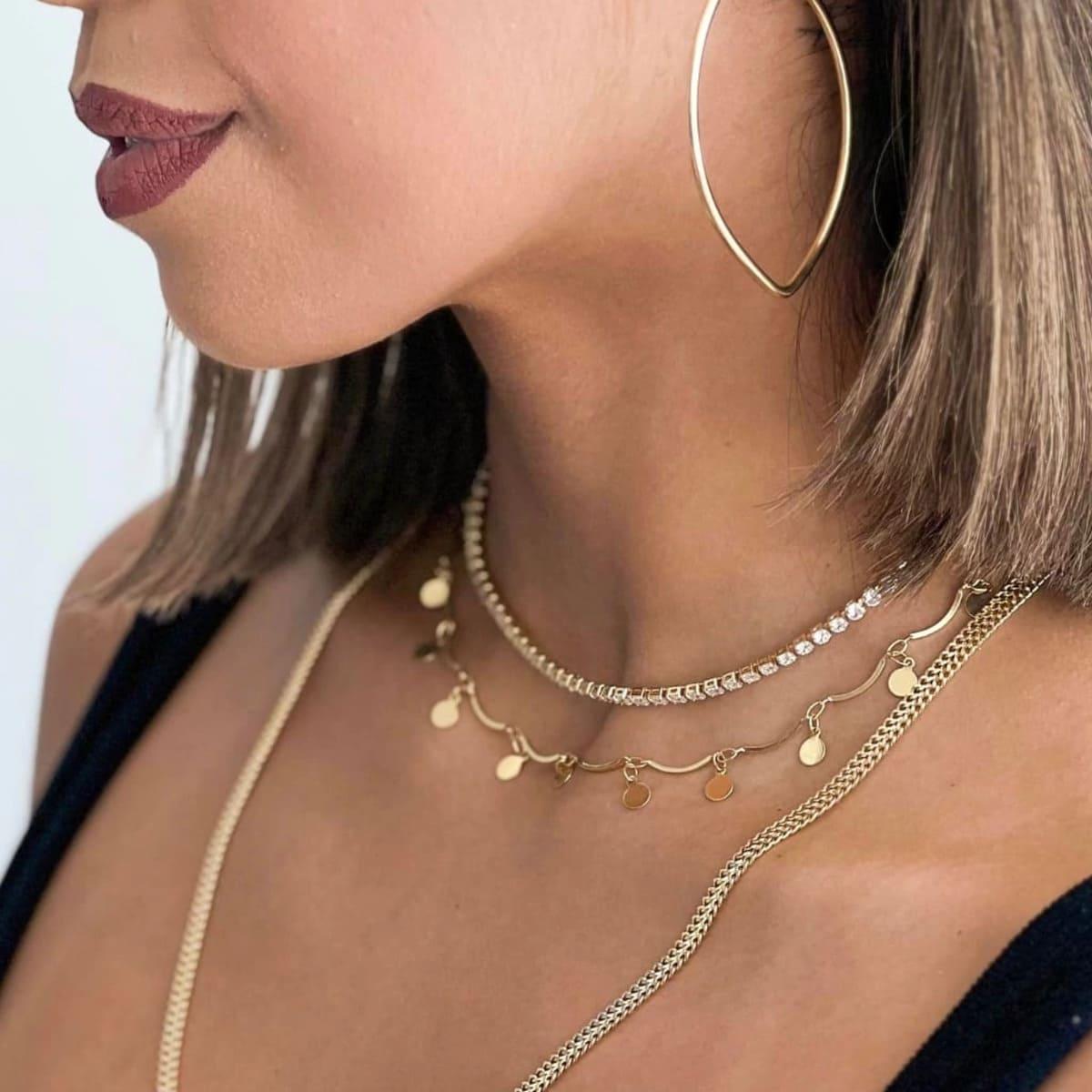 Colar Corrente Luxo Banhado a Ouro 18K - Mafê Acessórios