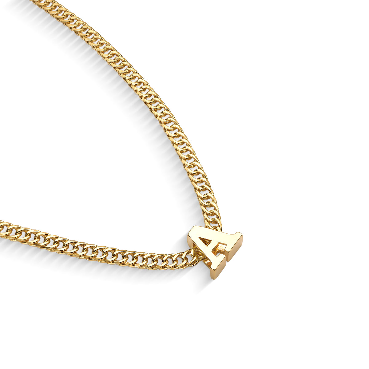 Colar Choker Grume 1x1 Pingente De Letras Banhado a Ouro 18K