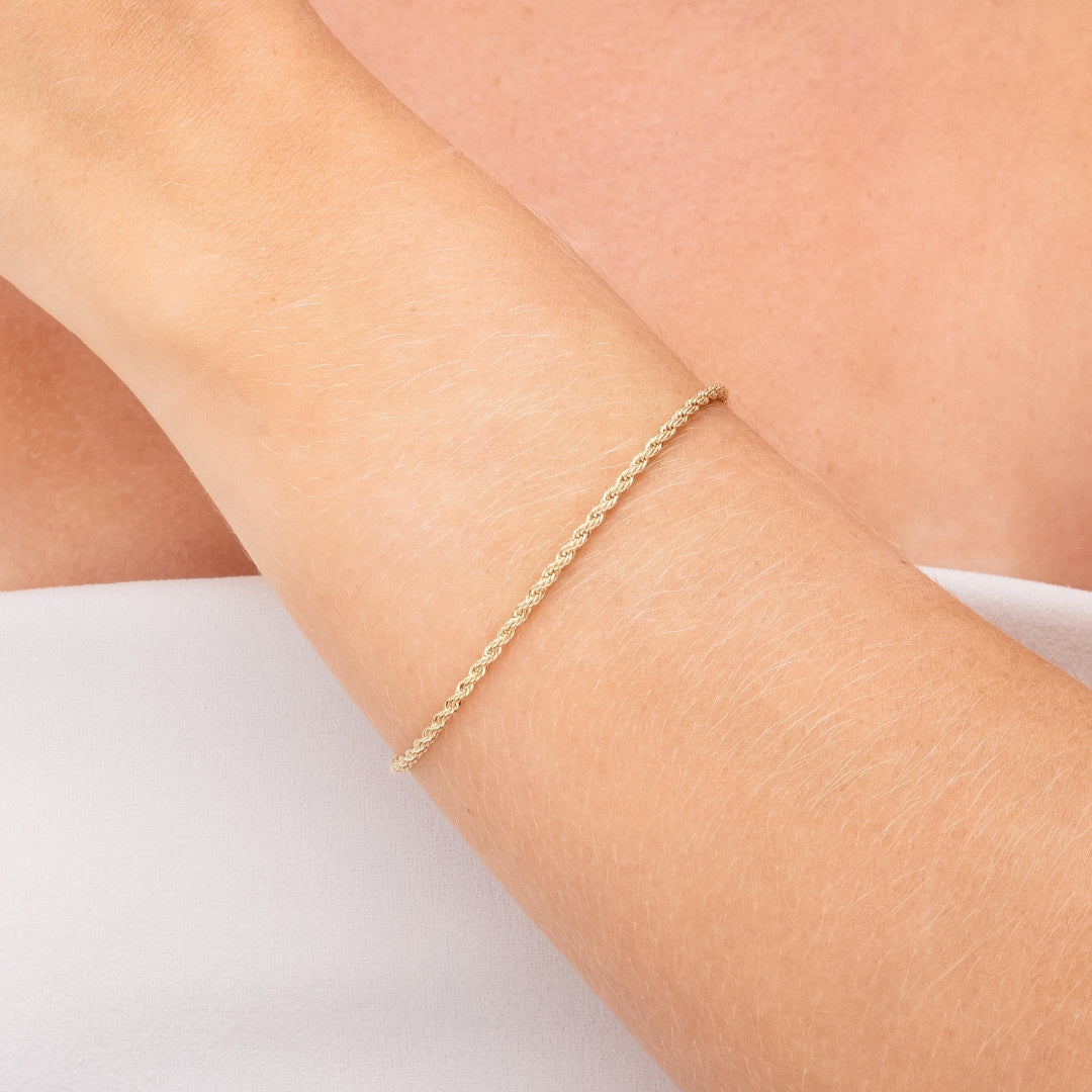 Pulseira Cordão Baiano Banhada a Ouro 18K