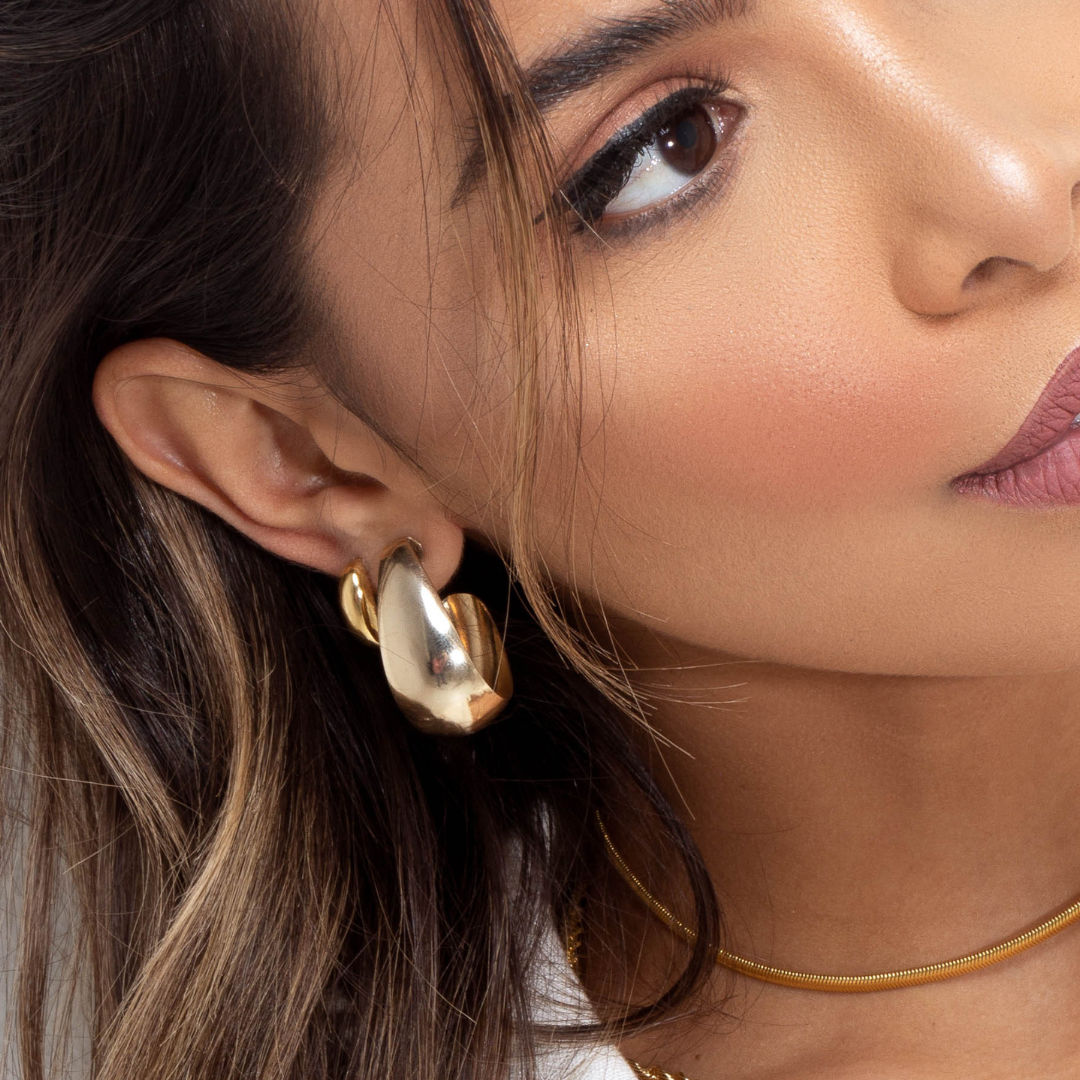 Brinco Mega Banhado a Ouro 18k