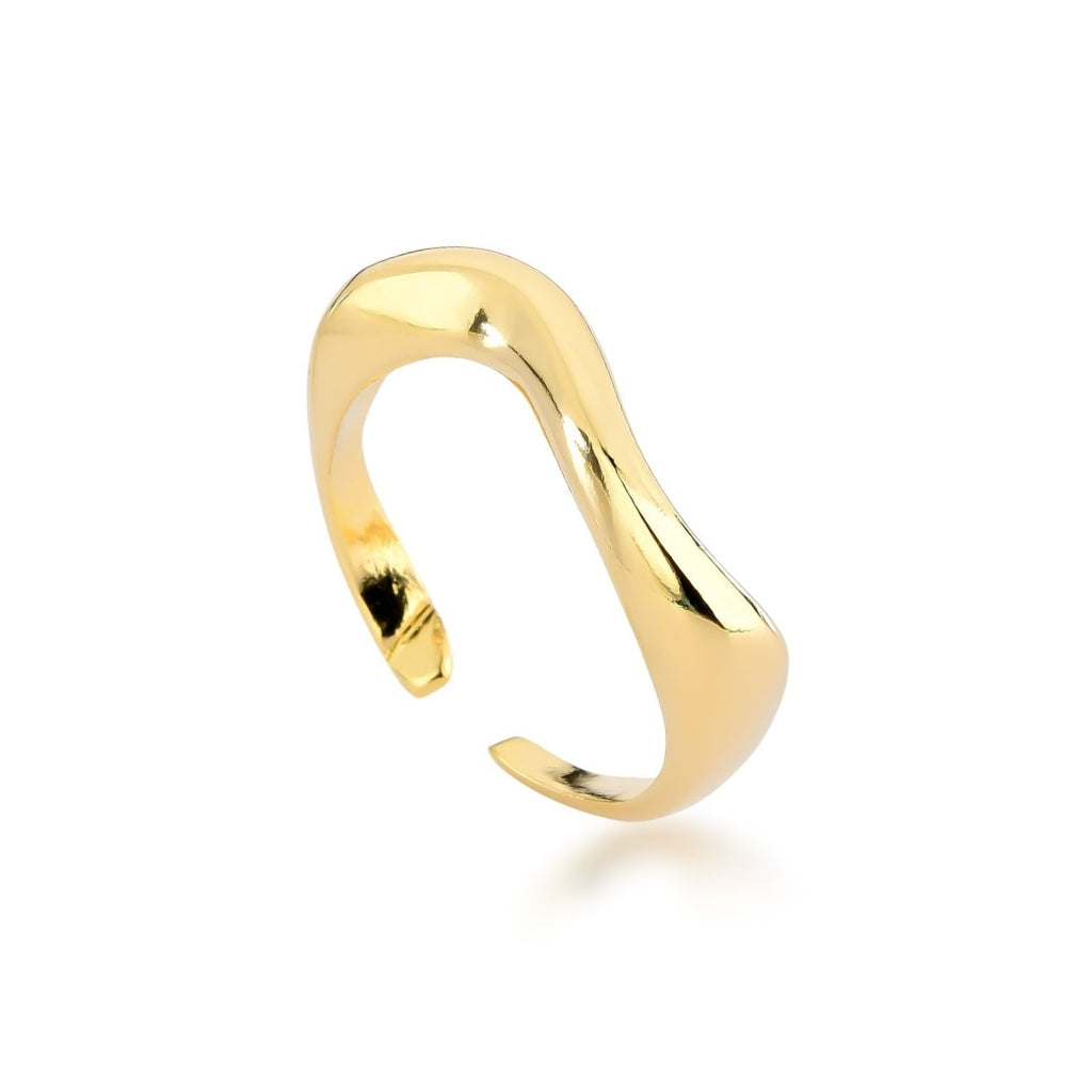Anel Ajustável Caribe Banhado A Ouro 18K