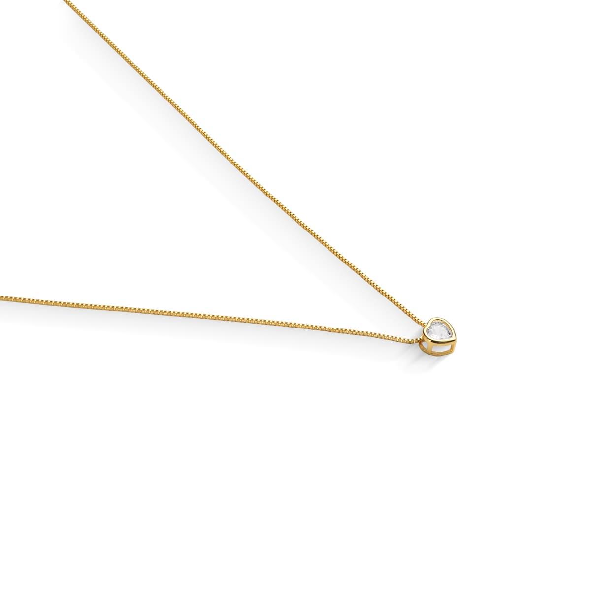 Colar Coração 6mm Banhado a Ouro 18K