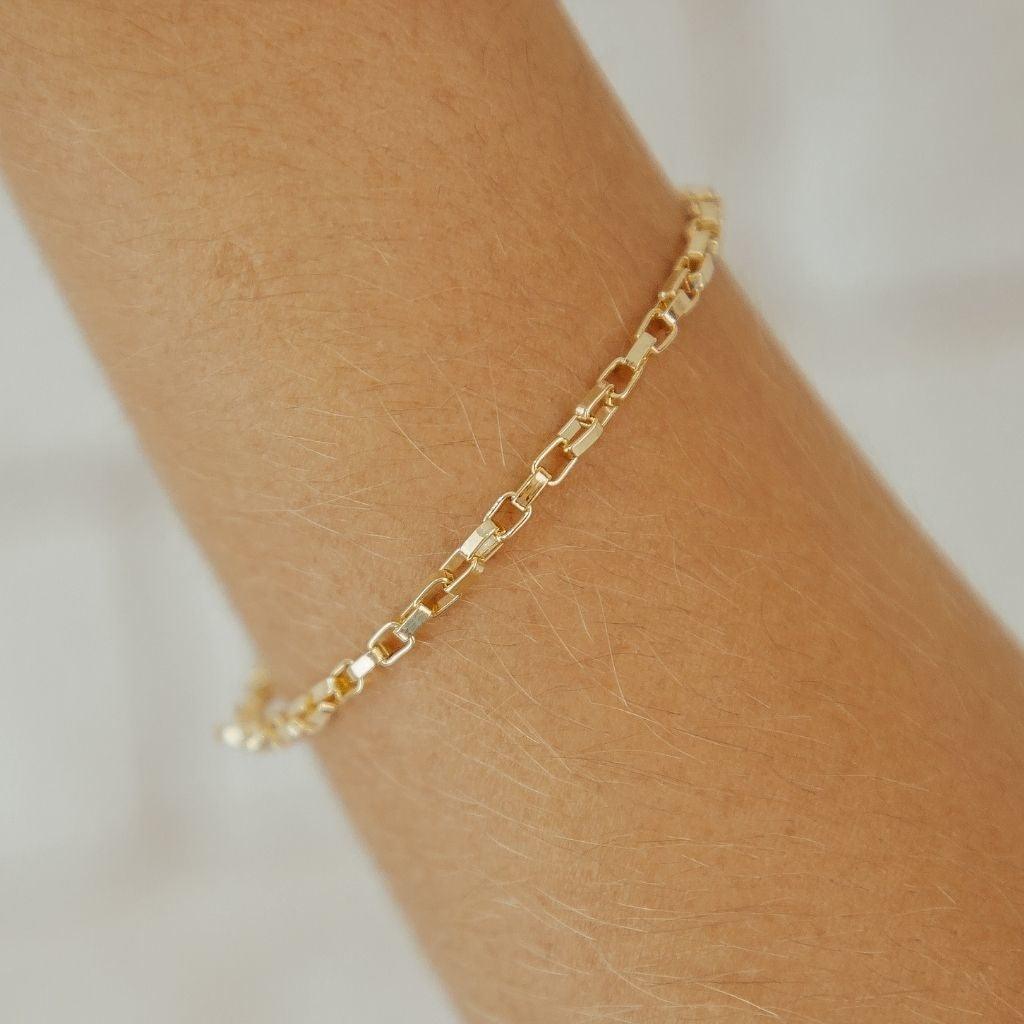 Pulseira Veneziana Banhada A Ouro 18K