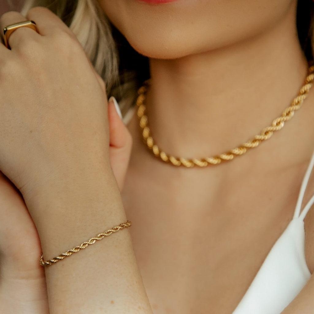 Pulseira Cordão Baiano Banhada A Ouro 18K