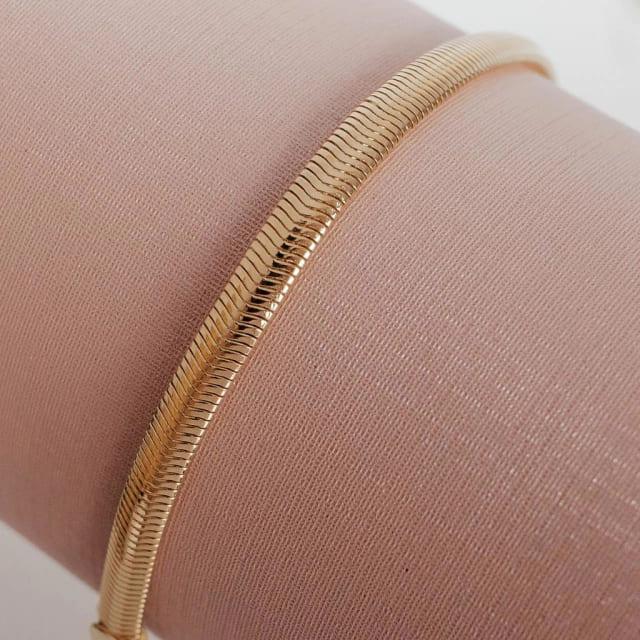 Pulseira Malha Banhada A Ouro 18K
