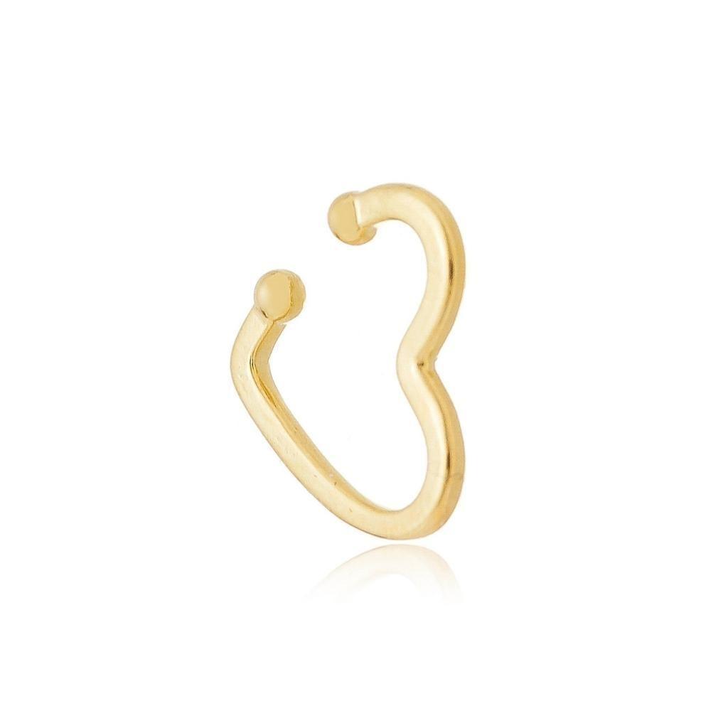 Piercing Coração Banhado A Ouro 18K
