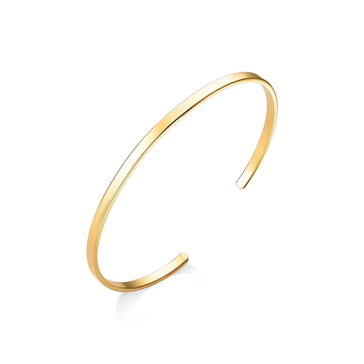 Bracelete Fio Laminado 2mm Banhado a Ouro 18K