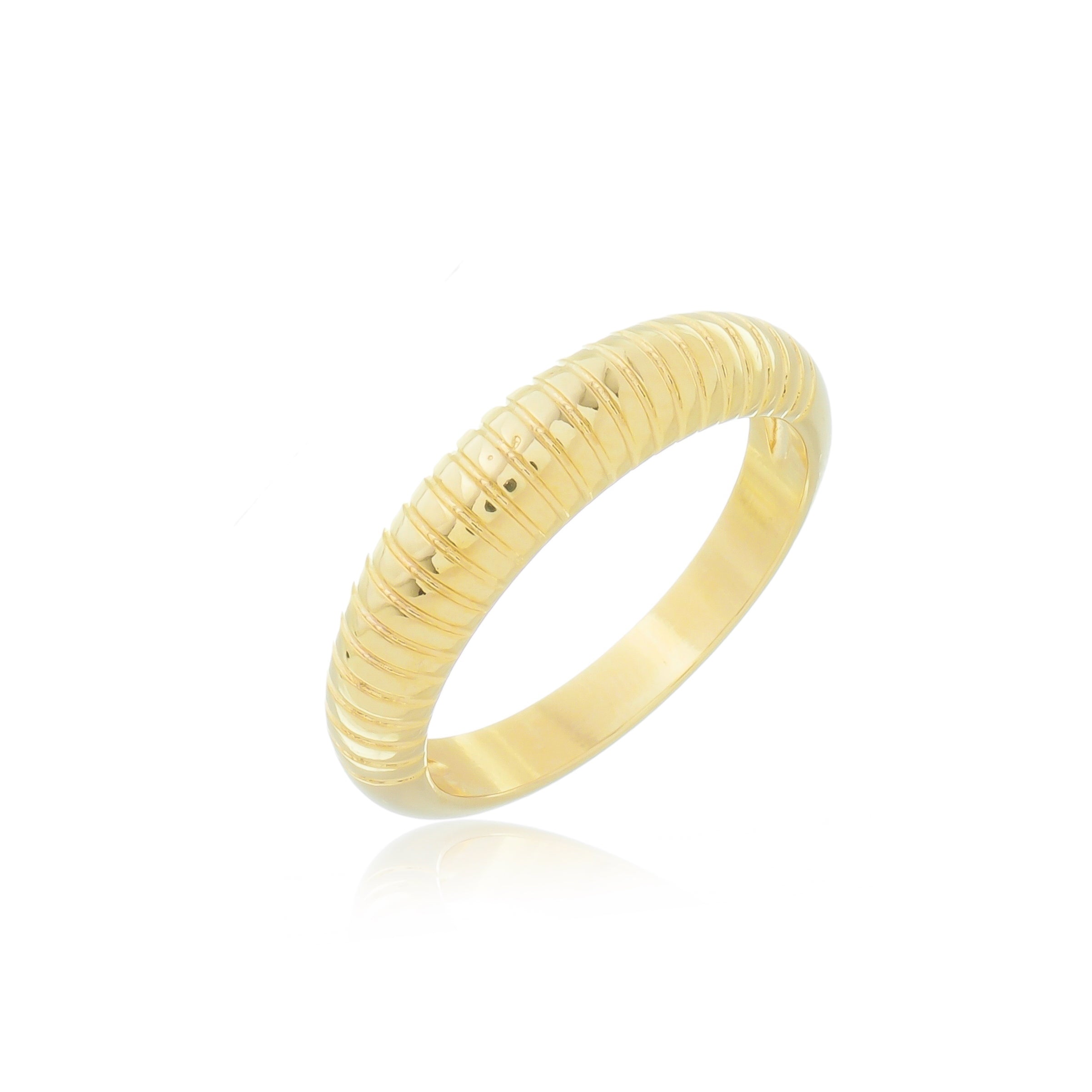 Anel Cecília Banhado A Ouro 18K