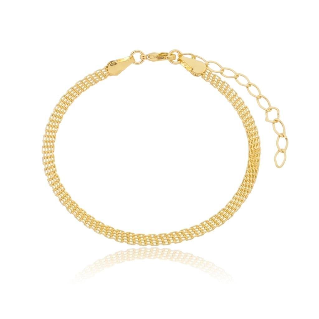 Pulseira Luxo Fina Banhada a Ouro 18k