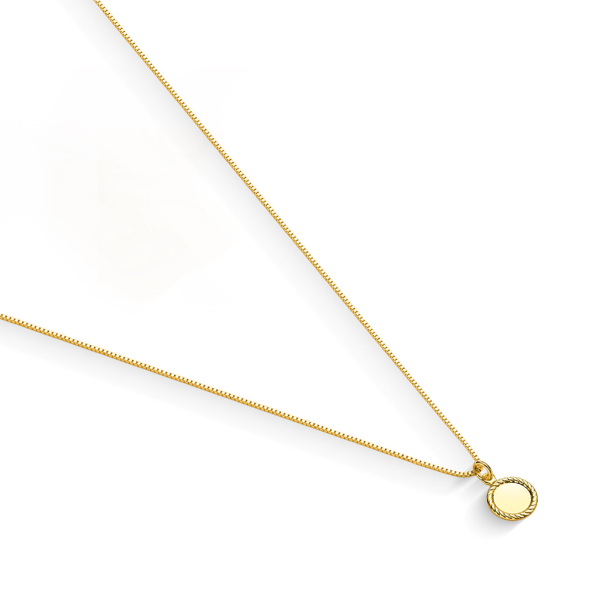 Colar Veneziana com Medalha Pequena Banhado a Ouro 18K