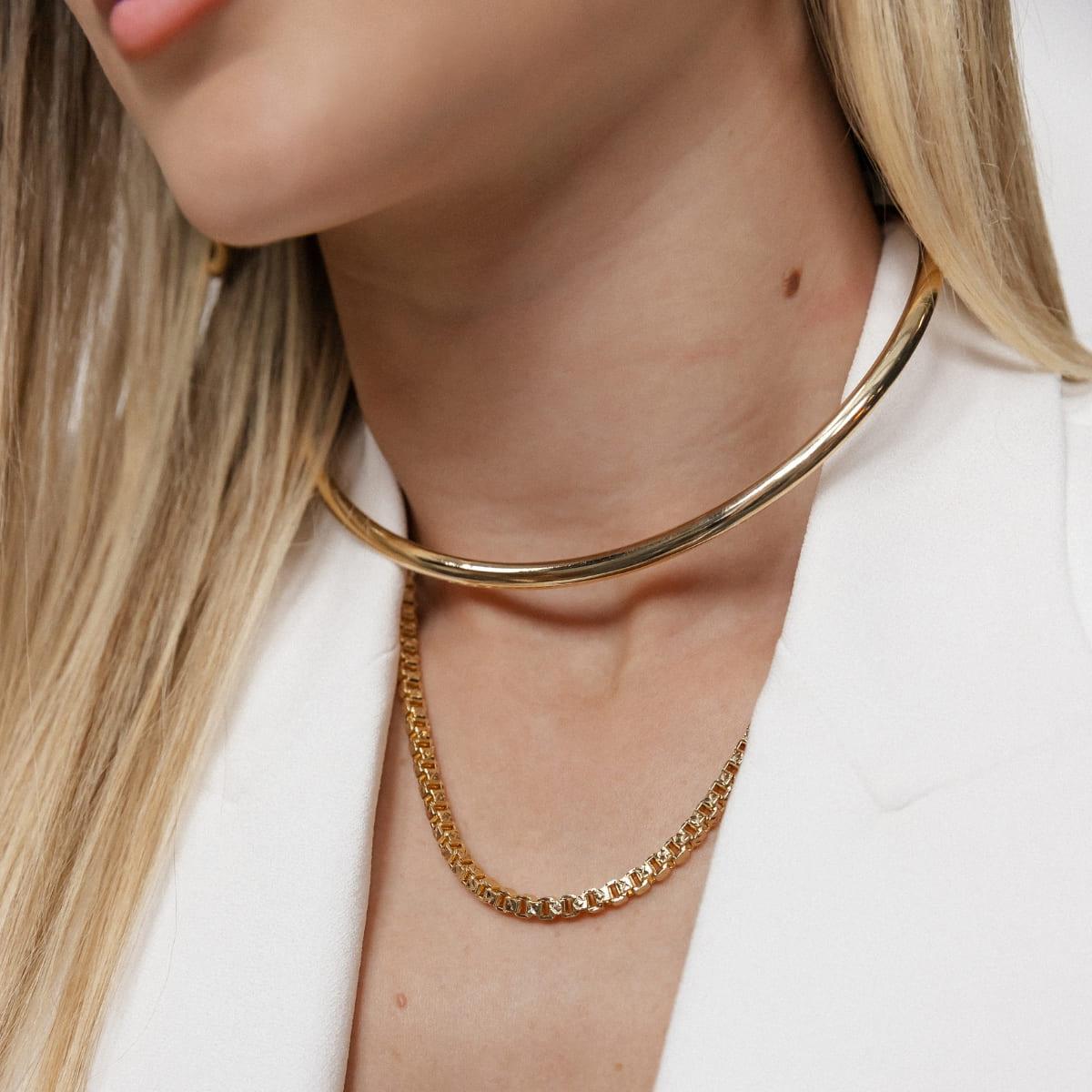 Choker Aro Dourado Banhado a Ouro 18k - Mafê Acessórios