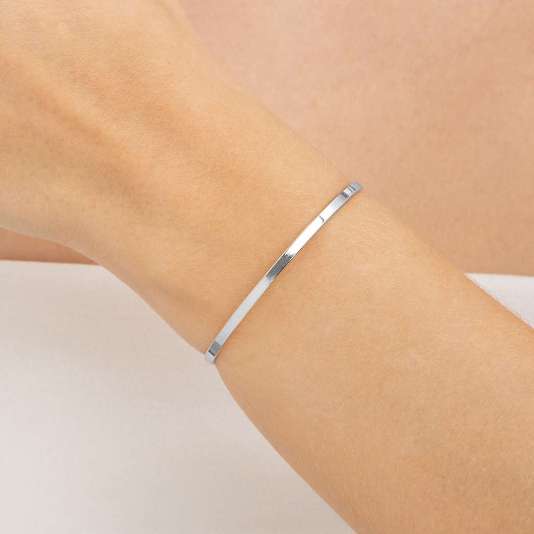 Bracelete Fio Laminado 2mm Prata